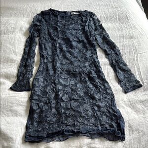 Diane Von Furstenberg Elegant Navy Lace Dress